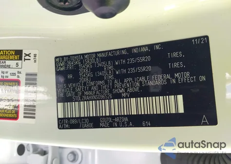 2022 Toyota Highlander Xse z USA, uszkodzony, nr VIN 5TDLZRAHXNS096526